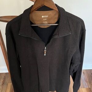 Haggar Men's Black Zip Up Sweater